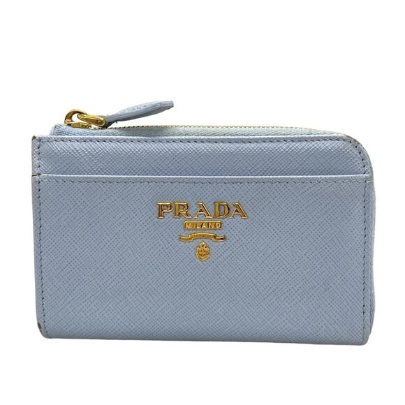 Auth PRADA PURPLE Leather Coin Case - Picture 1 of 11